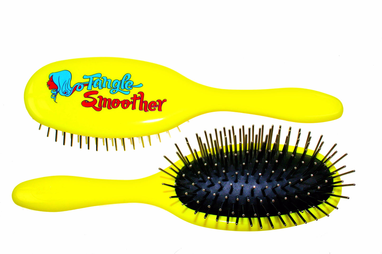 Denman D85 Tangle Smoother Metalen Pinnen Geel
