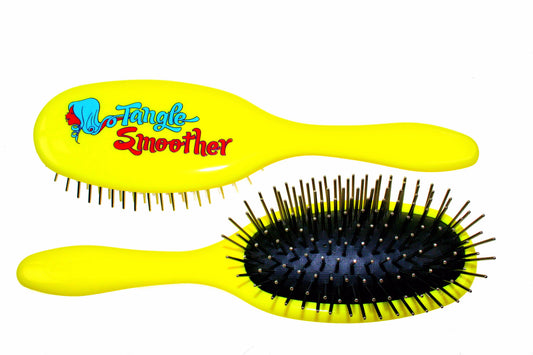 Denman D85 Tangle Smoother Metalen Pinnen Geel
