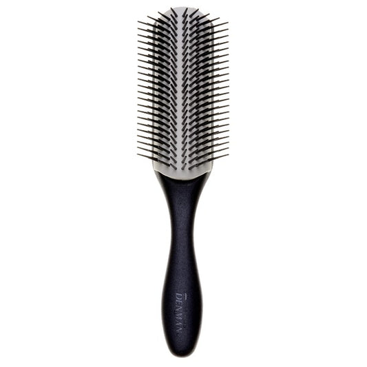 denman d4n large styling borstel neutraal 9 rijen zwart grijs